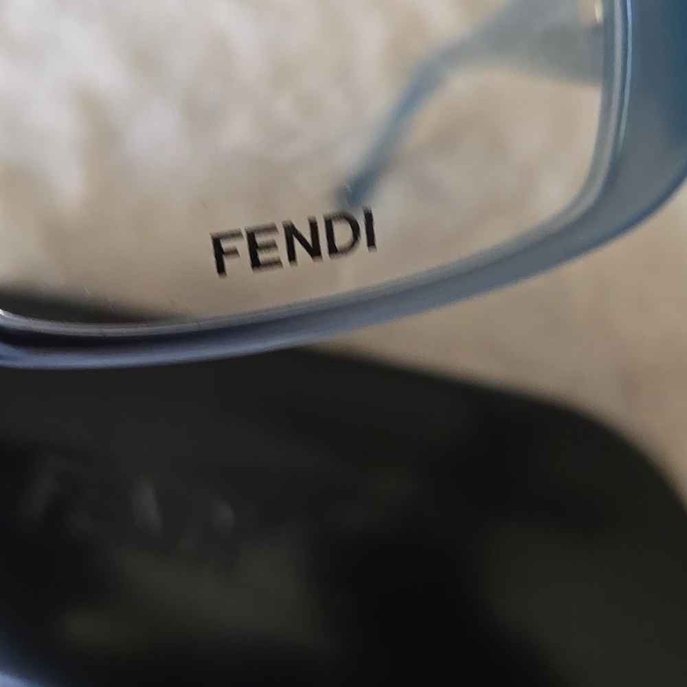 Fendi Translucent Blue Rectangular Glasses - image 4